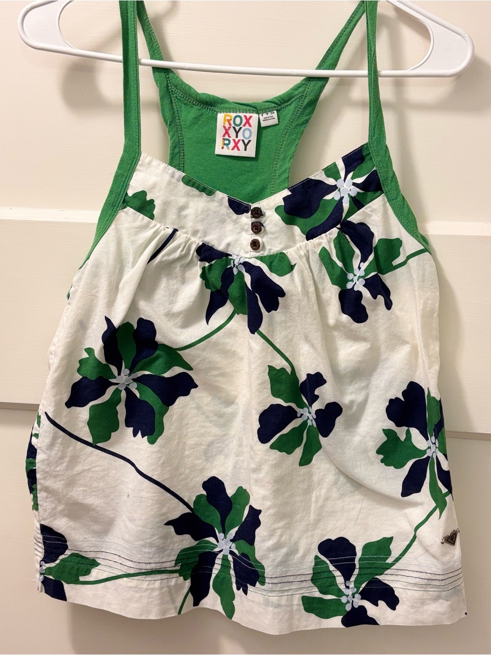 Vintage 2000s Roxy Floral Tank Top, Size Small.